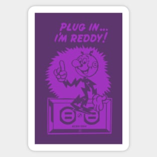 plug in reddy kilowatt purple Sticker